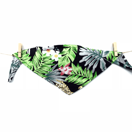 BANDANA CASUAL Tropical Jungle Black