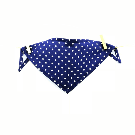BANDANA CASUAL Dark Blue Dots Small