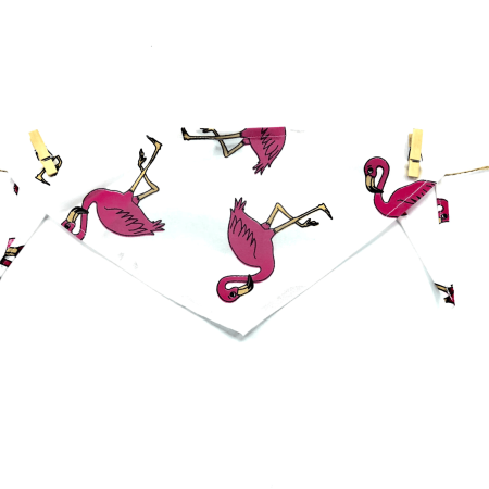 BANDANA CASUAL Flamingos White & Pink