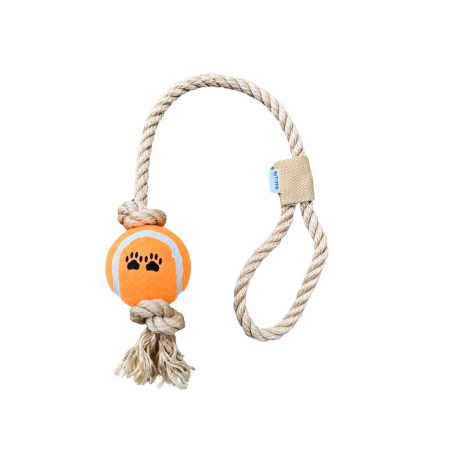 Zabawka szarpak z pilka Neon Orange