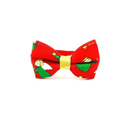 Swiateczna Muszka dla Psa Holly Angels Red